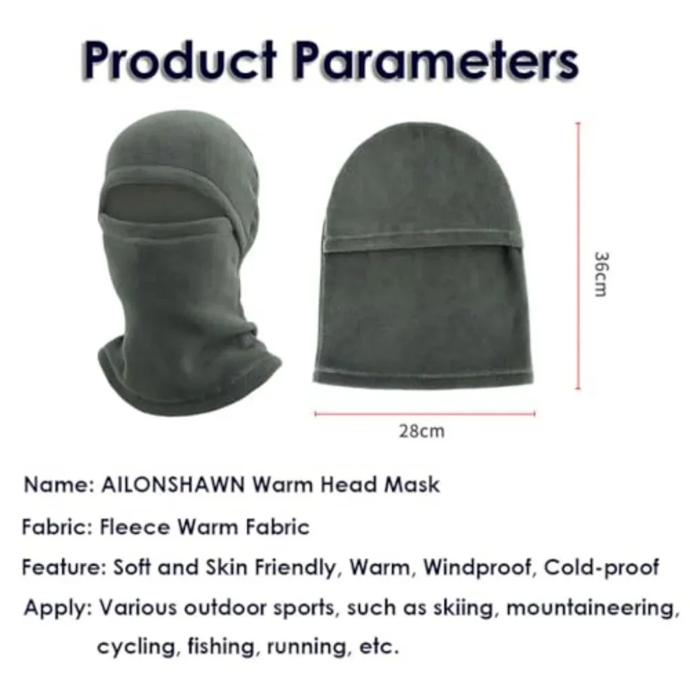 Thermal Fleece Balaclava Ski Mask Winter Warm Face Cover Unisex Fit_3
